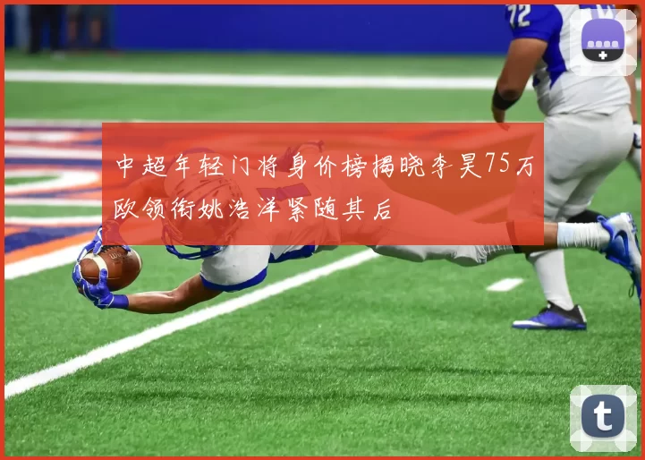 中超年轻门将身价榜揭晓李昊75万欧领衔姚浩洋紧随其后